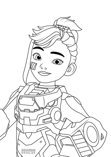 Раскраска Делби из мультсериала Диностер | Quantum Heroes Dinoster ...