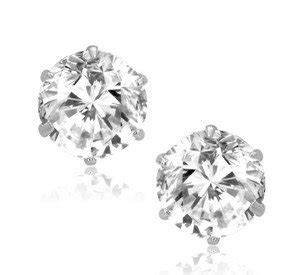 OOMPH Jewellery Solitaire Cubic Zirconia Office-Wear Fashion Ear Stud ...