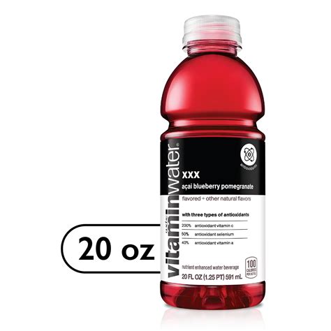 vitaminwater xxx electrolyte enhanced water, acai blueberry pomegranate ...