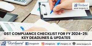 GST Compliance Checklist for FY 2024-25: Key Deadlines & Updates