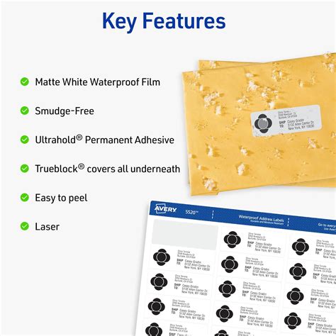 Avery Waterproof Sticker Labels for Printer - 1 x India | Ubuy