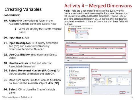 Image result for Creating Variables in Web Intelligence Training