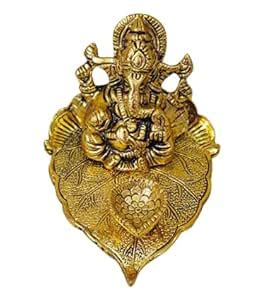 Buy SHRI Kishan Handicraft Golden Oxidized Antique Metal Patta Ganesha ...