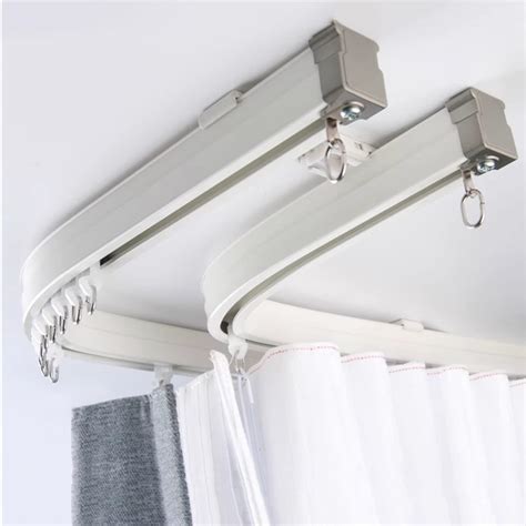 Amazon.com: Ceiling Curtain Track Double Curtain Track Ceiling Mount ...