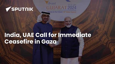 India, UAE Call for Immediate Ceasefire in Gaza