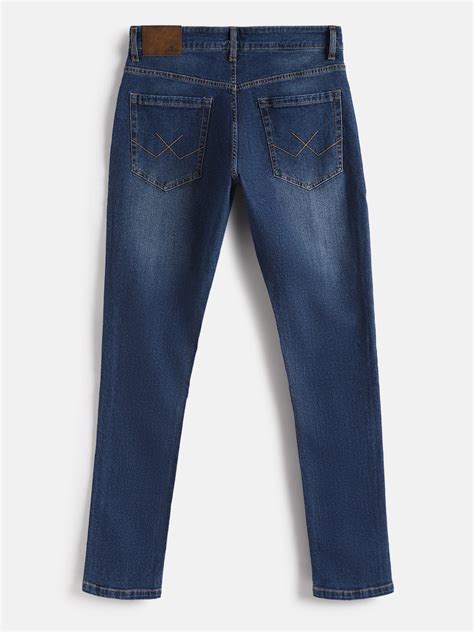 Light Fade Slim Fit Jeans | Dark Blue – Wrogn