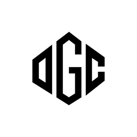 OGC-Logo-Letter-Design mit Polygon-Form OGC-Polygon- und Würfelform OGC ...