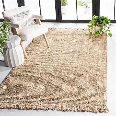 Safavieh Natural Fiber 828 Natural/Beige Solid / Tonal 5ft x 8ft Medium ...