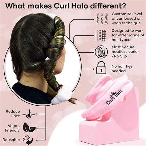 Curl Halo Heatless Curls | Microfiber Heatless Curler for All Hair ...