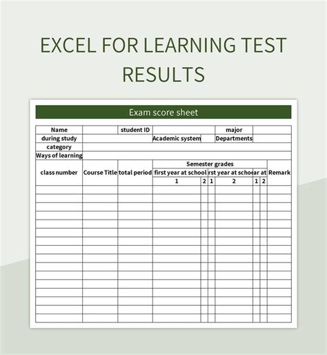 Making Result Sheet by Using Excel Formulas 的图像结果
