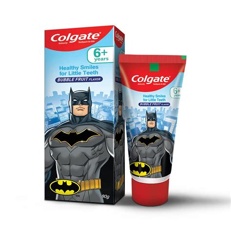 Buy Colgate Kids Toothpaste For 6+ Years, Batman, Bubble Fruit Flavour ...