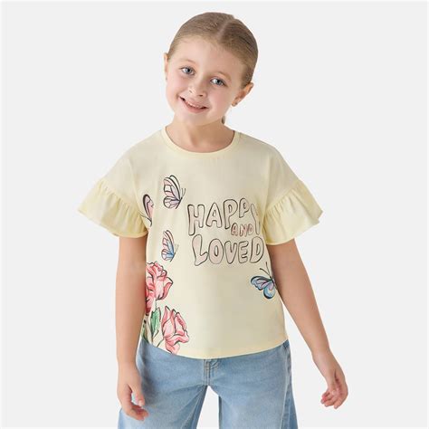 Buy Juniors Graphic Print Ruffle Sleeves T-shirt from Juniors at just ...