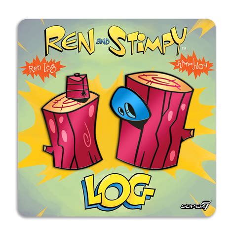 Ren And Stimpy Log Ren & Stimpy 2" Enamel Pins By Kidrobot