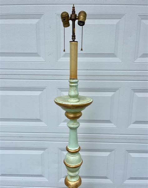 Antique Italian Wood Carved Baroque Style Torchiere Two Light Floor ...