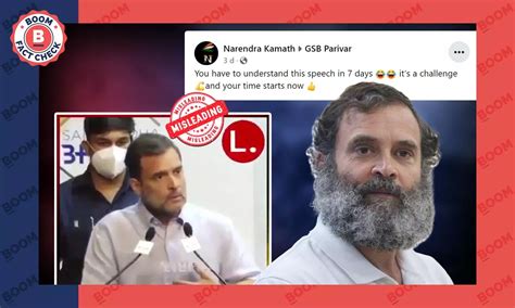 Rahul Gandhi’s Speech On Dalit Atrocities Viral With Misleading Context