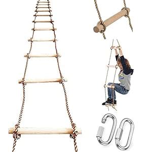 ISOP Tree Climbing Rope Ladder for Kids 16ft (5m) or Adults - Outdoor ...
