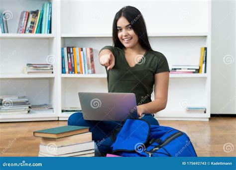 Pretty Spanish Computer Science Student with Laptop Stock Image - Image ...