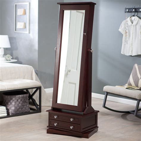 Floor Mirror With Jewelry Storage