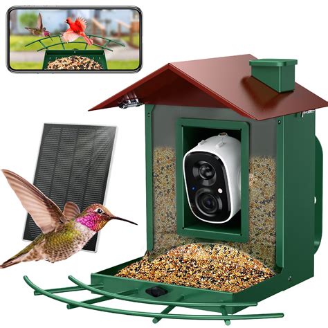 Smart Solar-Powered Bird Feeder with AI Camera & App Control, Durable ...