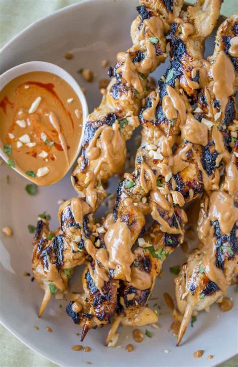 Chicken Satay with Peanut Sauce Recipe - Dinner, then Dessert