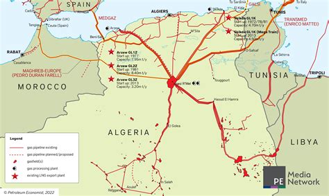 Map From Algeria To Spain