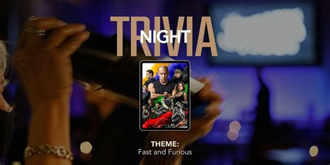 Trivia Night - Fast and Furious, Third Rail Bar + Events, Grapevine, 24 ...