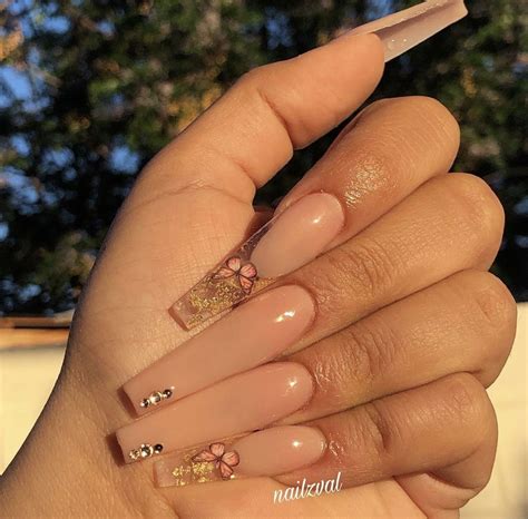 simple acrylic nails long