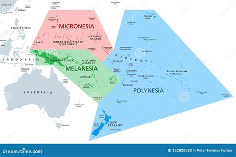 Tuvalu Political Map Vector Illustration | CartoonDealer.com #105042538