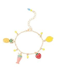Yellow Chimes Melbees Chain Bracelet for Girls | Gold Plated Fruits ...