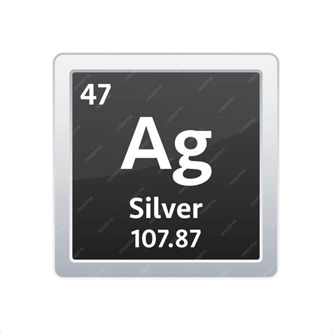Símbolo de plata Elemento químico de la tabla periódica Ilustración de ...