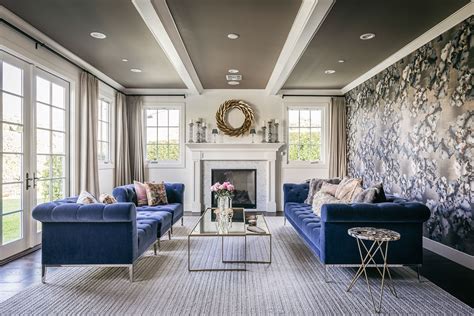 living room ideas blue and white