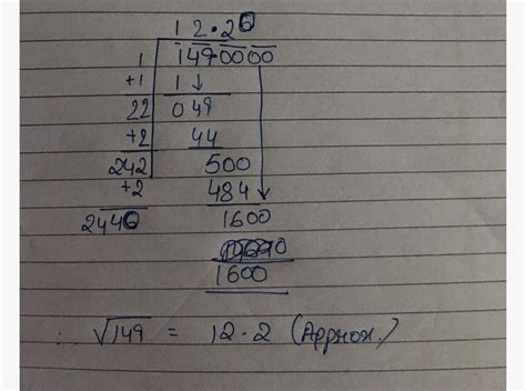 How to find the square root of 149 - Brainly.in