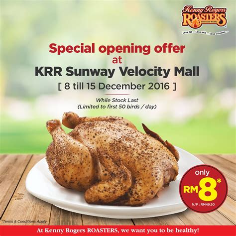 Kenny Rogers ROASTERS Whole Chicken RM8 (Normal Price: RM49.50, Limited ...
