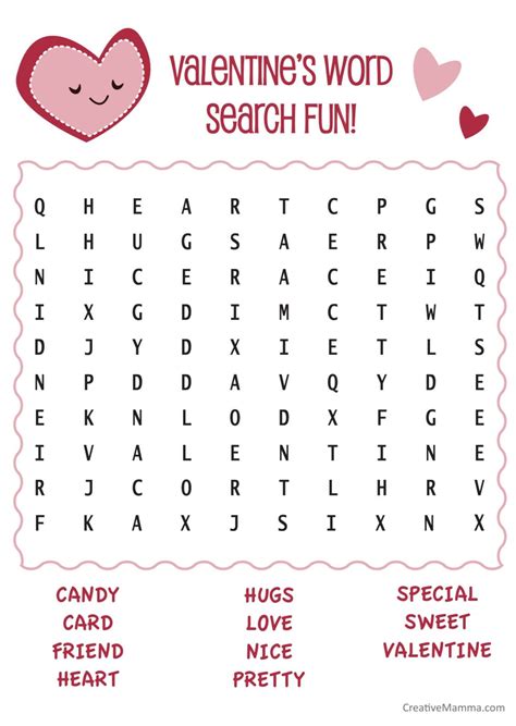 Valentines Word Search