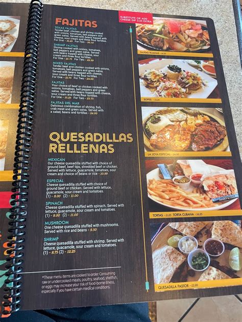 Menu at El Sarape Mexican Restaurant, Hickory