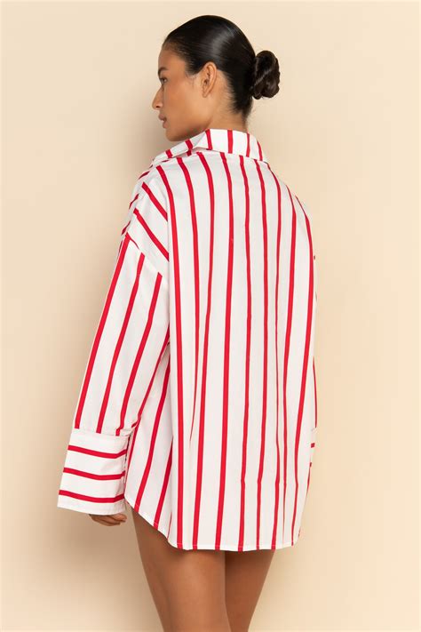 REVERIE SHIRT - RED / WHITE STRIPE – ELCE