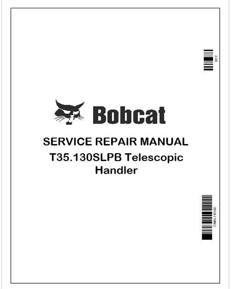 Bobcat T35.130SLPB Telescopic Handler Repair Service Manual Instant PD