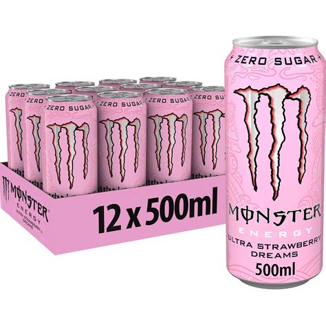 Monster Energy Drink Ultra Strawberry Dreams 12 x 500ml | Your Coca-Cola UK