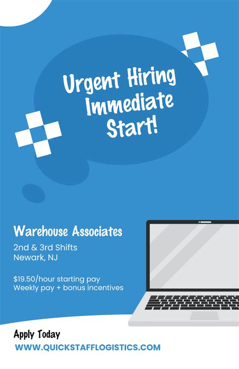 Free Recruitment Poster Templates, Editable and Printable