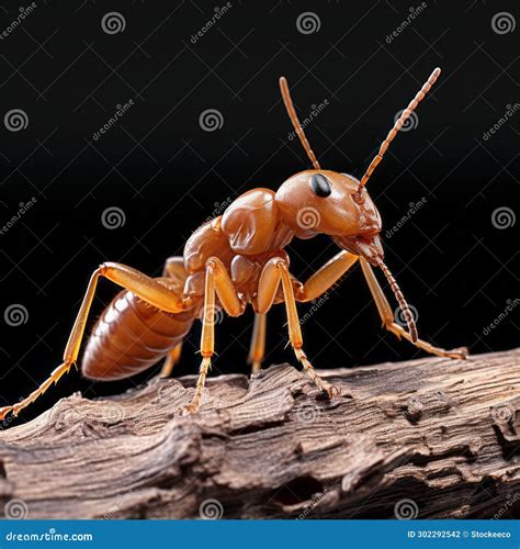 Realistic 3d Rendering of Tiny Brown Ant on Log Stock Photo - Image of ...