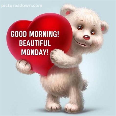 Good morning monday love heart bear free - picturesdown.com