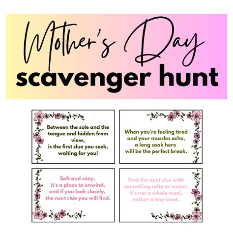 Mother's Day Scavenger Hunt That Your Mom Will Love