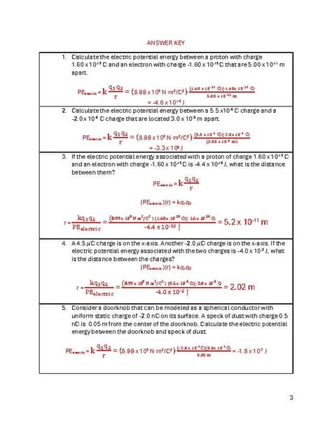 Electric Potential Energy Practice Problems 的图像结果