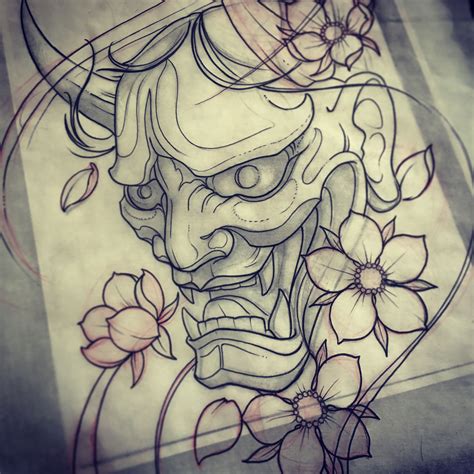 Oni Tattoo Back 45+ Oni Mask Tattoo Designs and Ideas | Mask tattoo ...