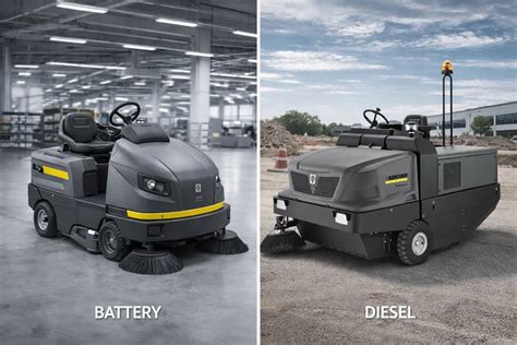 Battery vs Diesel Ride On Sweeper | Delta Solutions Guide