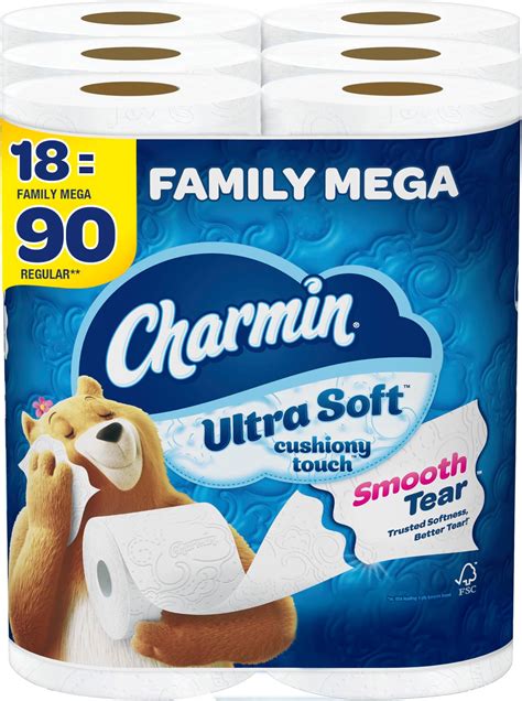 Amazon.com: Charmin Ultra Gentle Toilet Paper, 9 Mega Rolls, 231 Sheets ...