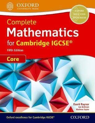 Complete Mathematics for Cambridge IGCSE (R) Student Book (Core ...