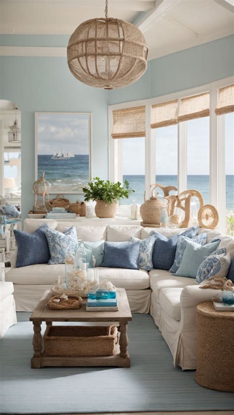 Beachy living room coastal style – Artofit