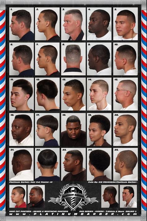 Barber Shop Haircut Styles Chart