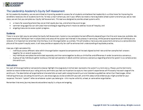 Nycla Equity Continuum Tool 2020 10 - The Leadership Academy’s Equity ...